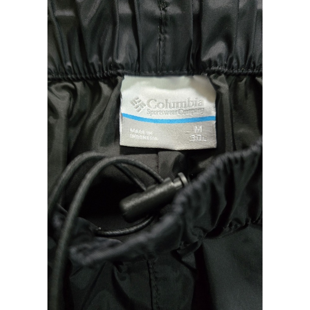 Columbia Pants Men's Medium Black Baggy Wide Leg Nylon Windbreaker Omni-Tech - Picture 7 of 13